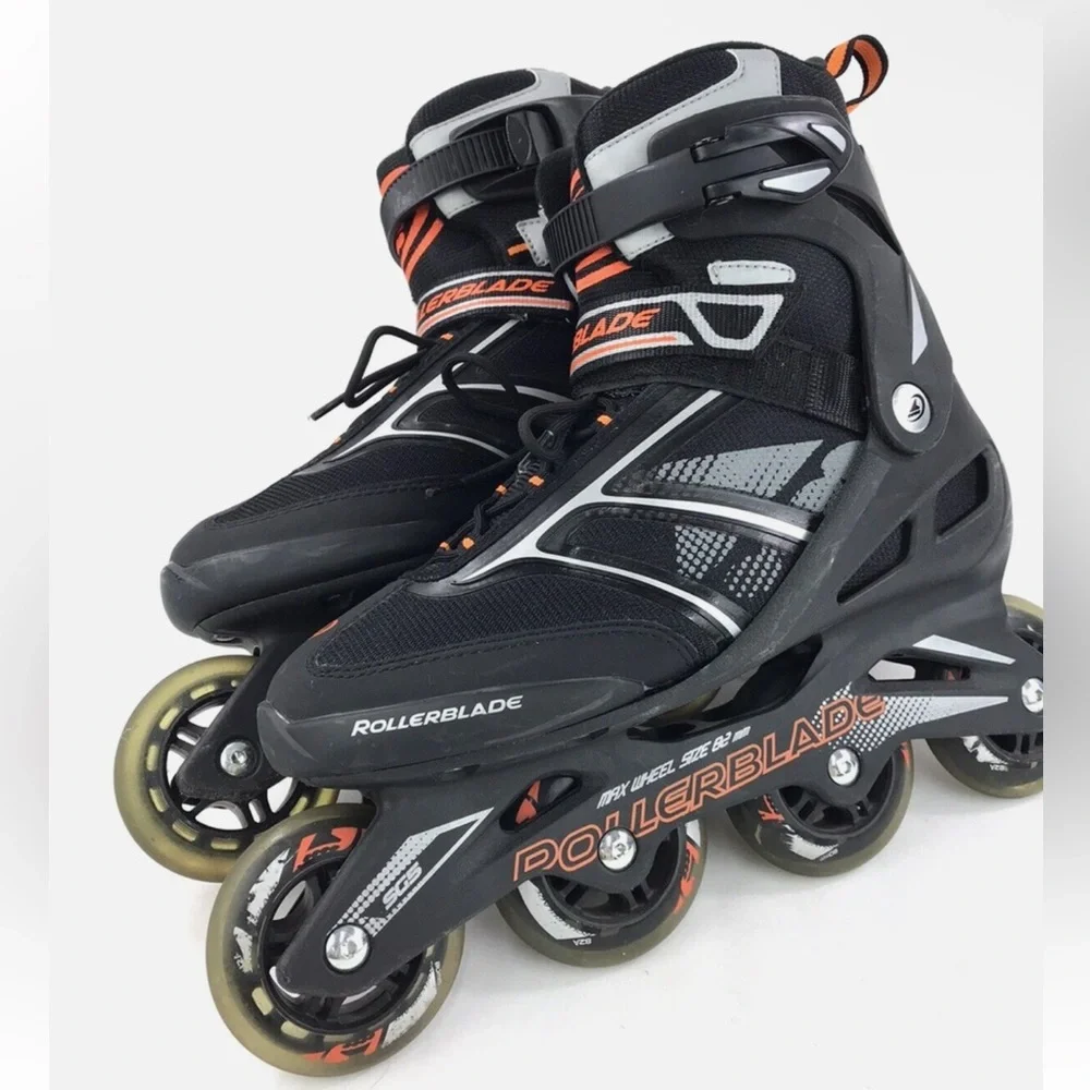 Rollerblade Zetra Blade Inline Skates Men's Size 11 Black white orange